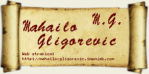 Mahailo Gligorević vizit kartica